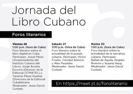 Tres foros literarios por el Día del Libro Cubano