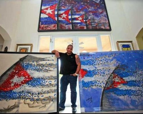 Llenar a Cuba de banderas, ruta creativa del pintor Michel Mirabal