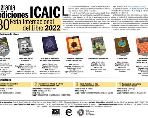 Ediciones ICAIC en FILH Cuba 2022
