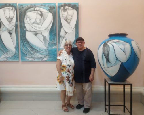 Exposición del maestro Sergio Roque en Matanzas: “Sentimientos que revolotean sobre la tierra cubana”