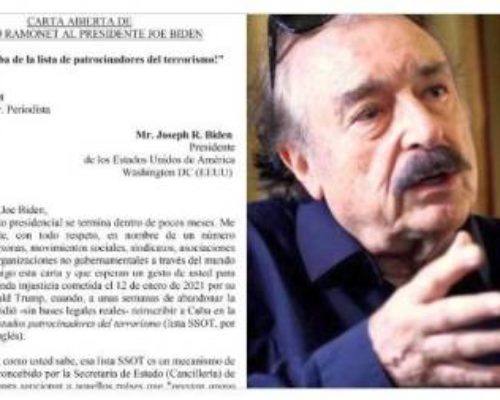 Respalda la UNEAC carta abierta de Ignacio Ramonet al presidente Joseph R. Biden